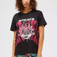 Black Cotton Women T-Shirt