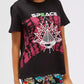 Black Cotton Women T-Shirt