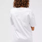 White Cotton Women T-Shirt