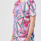 Fuchsia Cotton Women T-Shirt