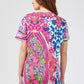 Fuchsia Cotton Women T-Shirt