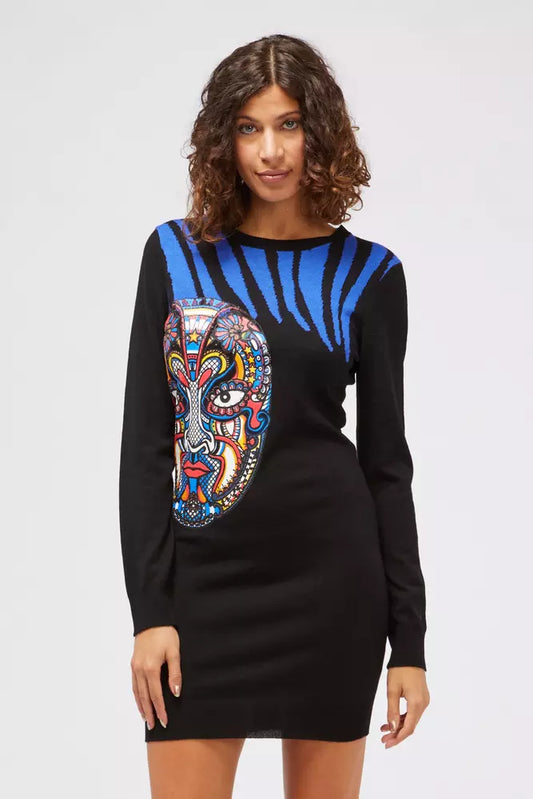 Blue Wool Women Dress