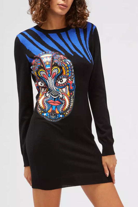 Blue Wool Women Dress