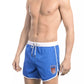Blue Polyester Mens Swim Short