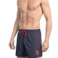 Blue Polyester Men Swim Short