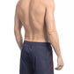 Blue Polyester Men Swim Short
