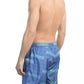 Blue Polyester Men Swim Shorts