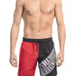Red Polyester Men's Swim Short