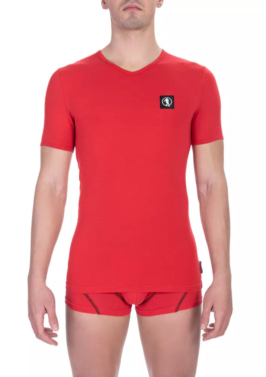 Red Cotton Men T-Shirt