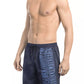 Blue Polyester Men Swim Short