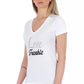 White Cotton Women TShirt