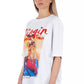 White Cotton Women T-Shirt
