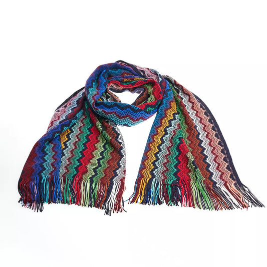 Multicolor Wool Men Scarf
