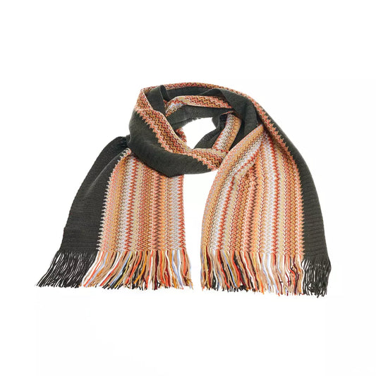 Multicolor Wool Men Scarf