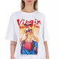 White Cotton Women T-Shirt