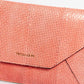 Pink Leather Women Clutch