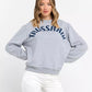 Gray Cotton Women Sweatshirt