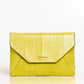 Yellow Leather Women Clutch