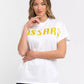 White Cotton Women T-Shirt