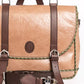 Beige Leather Men Briefcase