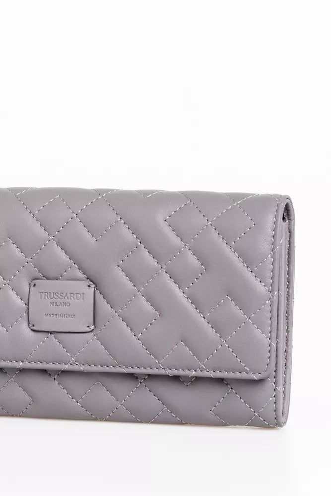 Gray Leather Women Wallet