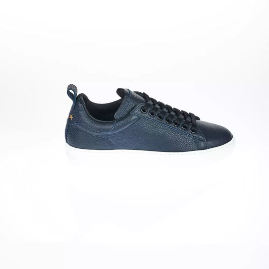 Blue Leather Men Sneaker