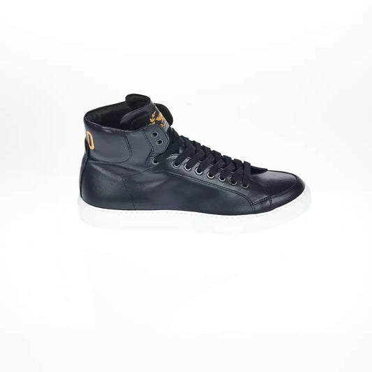 Black Leather Men Sneaker