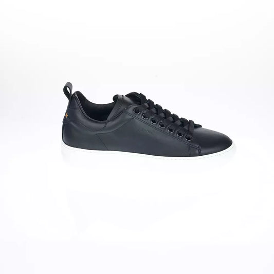 Black Leather Men Sneaker