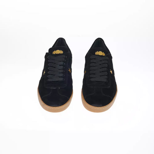 Black Leather Men Sneaker