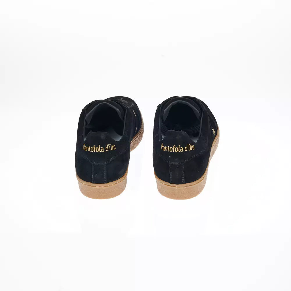 Black Leather Men Sneaker