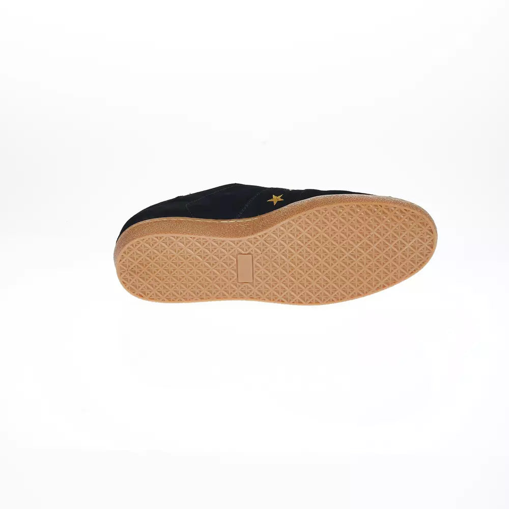 Black Leather Men Sneaker