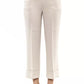 Beige Viscose Women Palazzo Pant