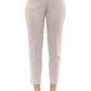 Beige Viscose Women Pant