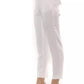 White Viscose Women Trouser