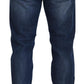Chic Blue Washed Denim Pants for Trendsetters