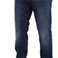 Chic Blue Washed Denim Pants for Trendsetters