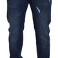 Opulent Blue Washed Denim Pants