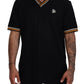 Elegant Black Silk Polo T-Shirt