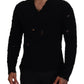 Elegant Black Wool-Blend V-Neck Sweater