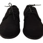 Elegant Black Leather Derby Dress Shoes