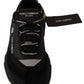 DAYMASTER Black Leather Casual Sneakers