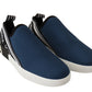 Elegant Blue & White Loafer Sneakers