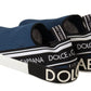 Elegant Blue & White Loafer Sneakers