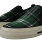 Elegant Velvet Green Loafers Sneakers
