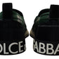 Elegant Velvet Green Loafers Sneakers