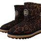 Leopard Pattern Ankle Boots