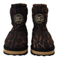 Leopard Pattern Ankle Boots