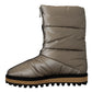 Silver Platino Mid Calf Designer Boots