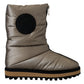 Silver Platino Mid Calf Designer Boots