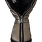 Silver Platino Mid Calf Designer Boots